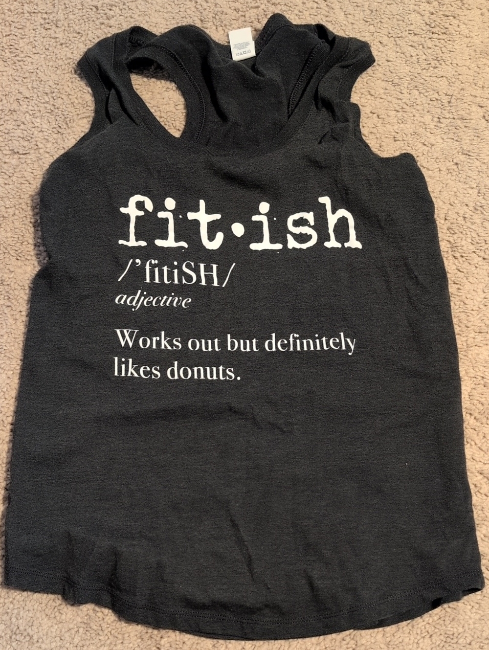Charcoal 'fit•ish' Graphic Tank Top